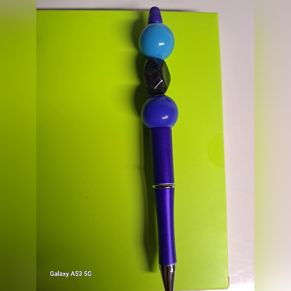 New  Beaded pen, Deep Blue #1